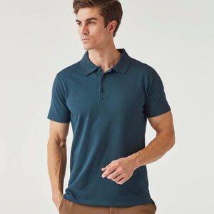 Oliver’s apparel men’s district polo ink blue short sleeve